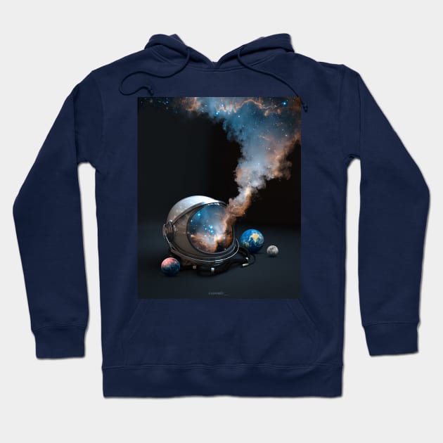 Galaxy helmet Hoodie by sidomatic